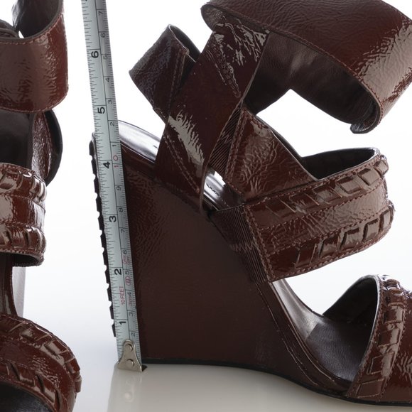 Alexander Wang Patent leather Kasia Wedge Sandals - Picture 2 of 10